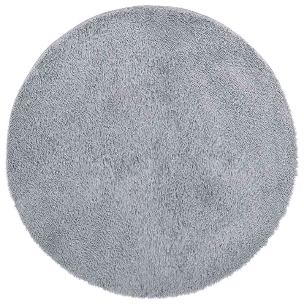 Vidaxx Hochflorteppich Navarra 100x100 cm Polyester Hellgrau