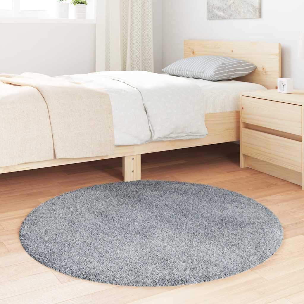 Vidaxx Hochflorteppich Navarra 100x100 cm Polyester Hellgrau