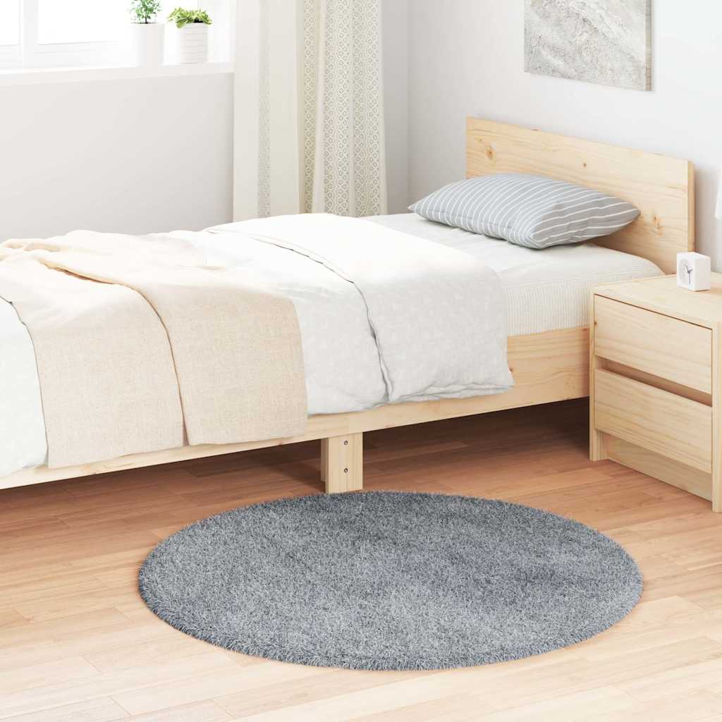 Vidaxx Hochflorteppich Navarra 100x100 cm Polyester Hellgrau