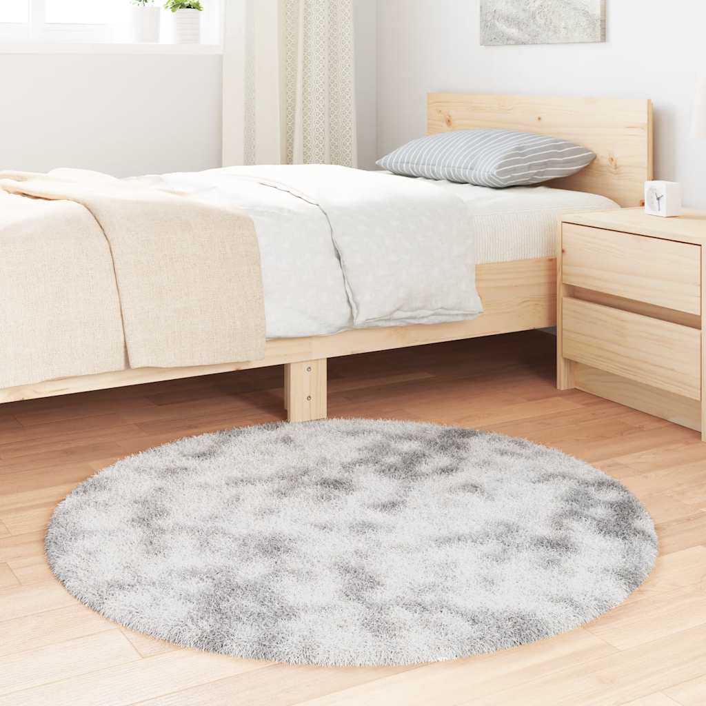 Vidaxx Hochflorteppich Navarra 100x100 cm Polyester Silbergrau