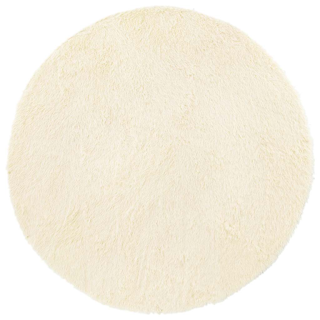 Vidaxx Hochflorteppich Navarra 120x120 cm Polyester cremefarben