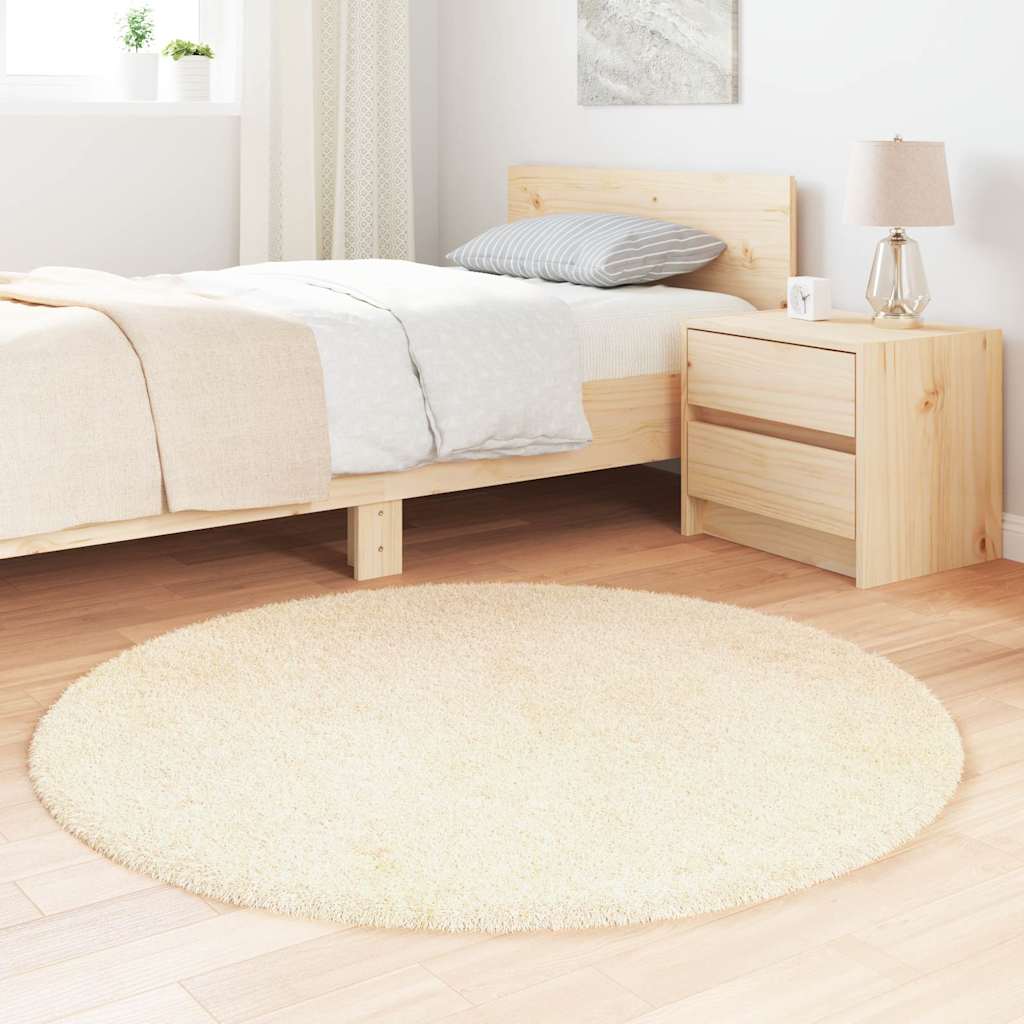 Vidaxx Hochflorteppich Navarra 120x120 cm Polyester cremefarben