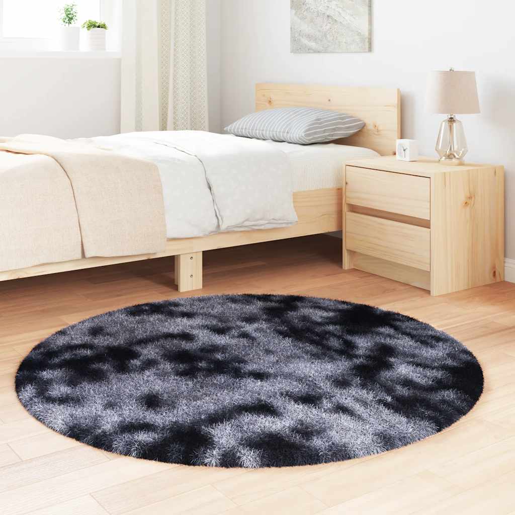 Vidaxx Hochflorteppich Navarra 120x120 cm Polyester dunkelgrau