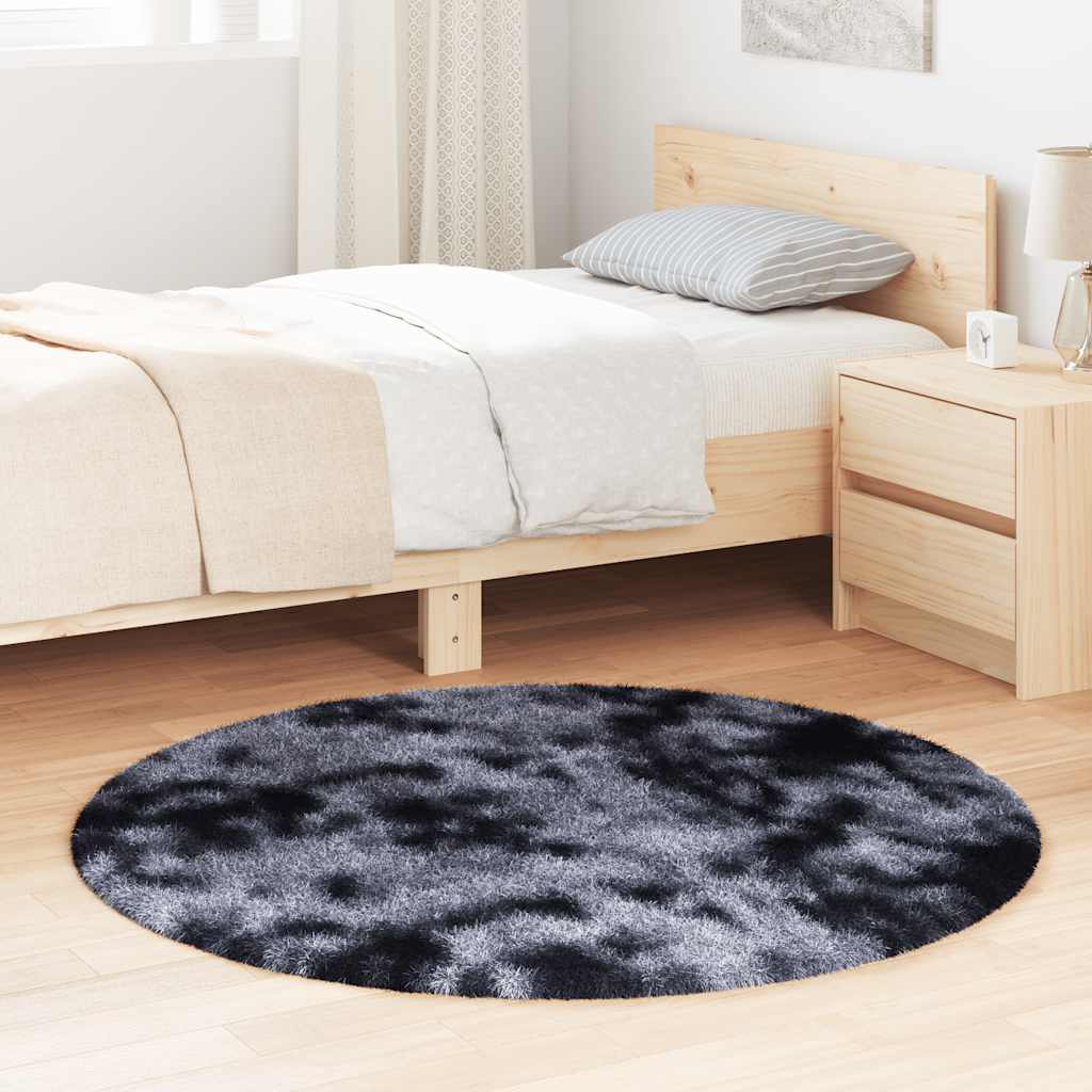 Vidaxx Hochflorteppich Navarra 120x120 cm Polyester dunkelgrau