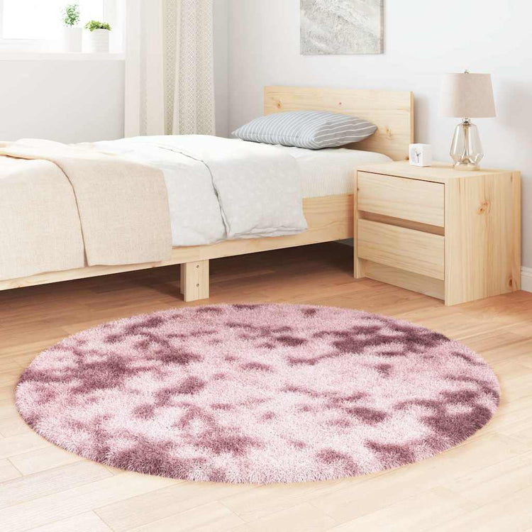 Vidaxx Hochflorteppich Navarra 120x120 cm Polyester Altrosa
