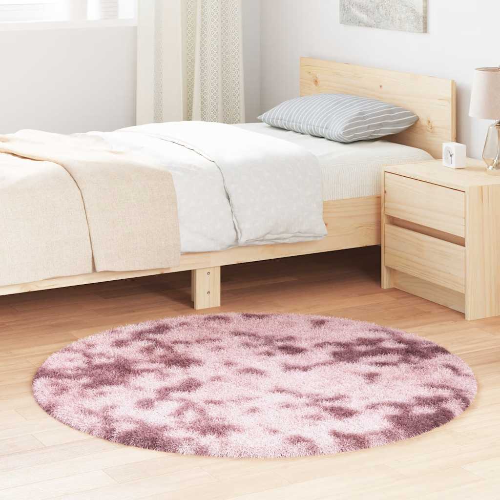 Vidaxx Hochflorteppich Navarra 120x120 cm Polyester Altrosa