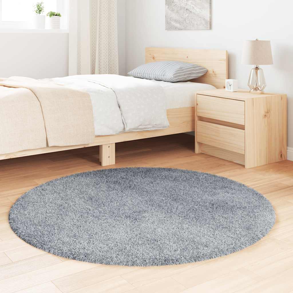Vidaxx Hochflorteppich Navarra 120x120 cm Polyester hellgrau