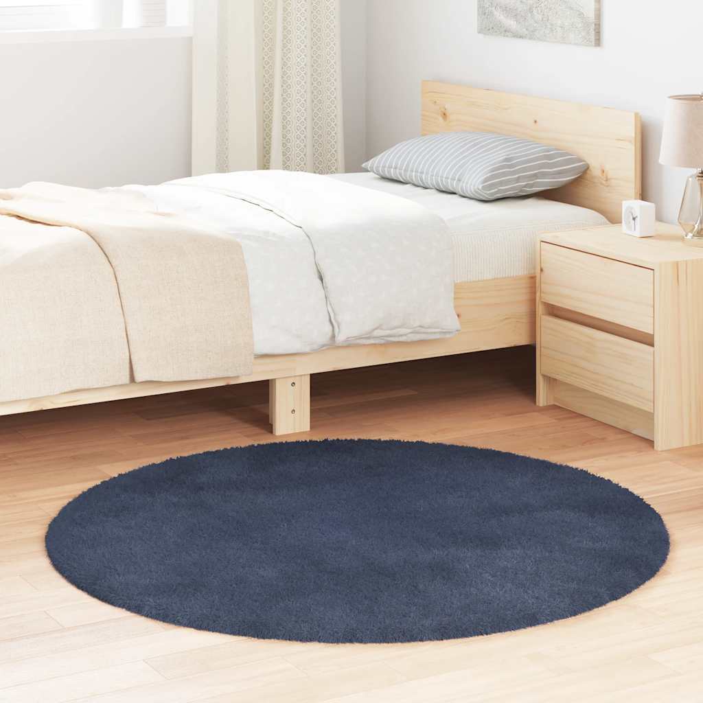 Vidaxx Hochflorteppich Navarra 120x120 cm Polyester Marineblau