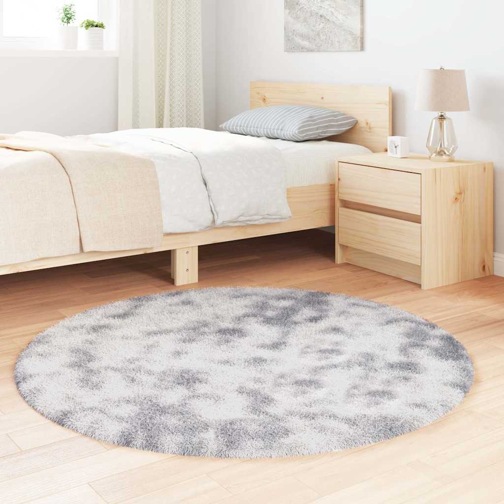 Vidaxx Hochflorteppich Navarra 120x120 cm Polyester Silbergrau