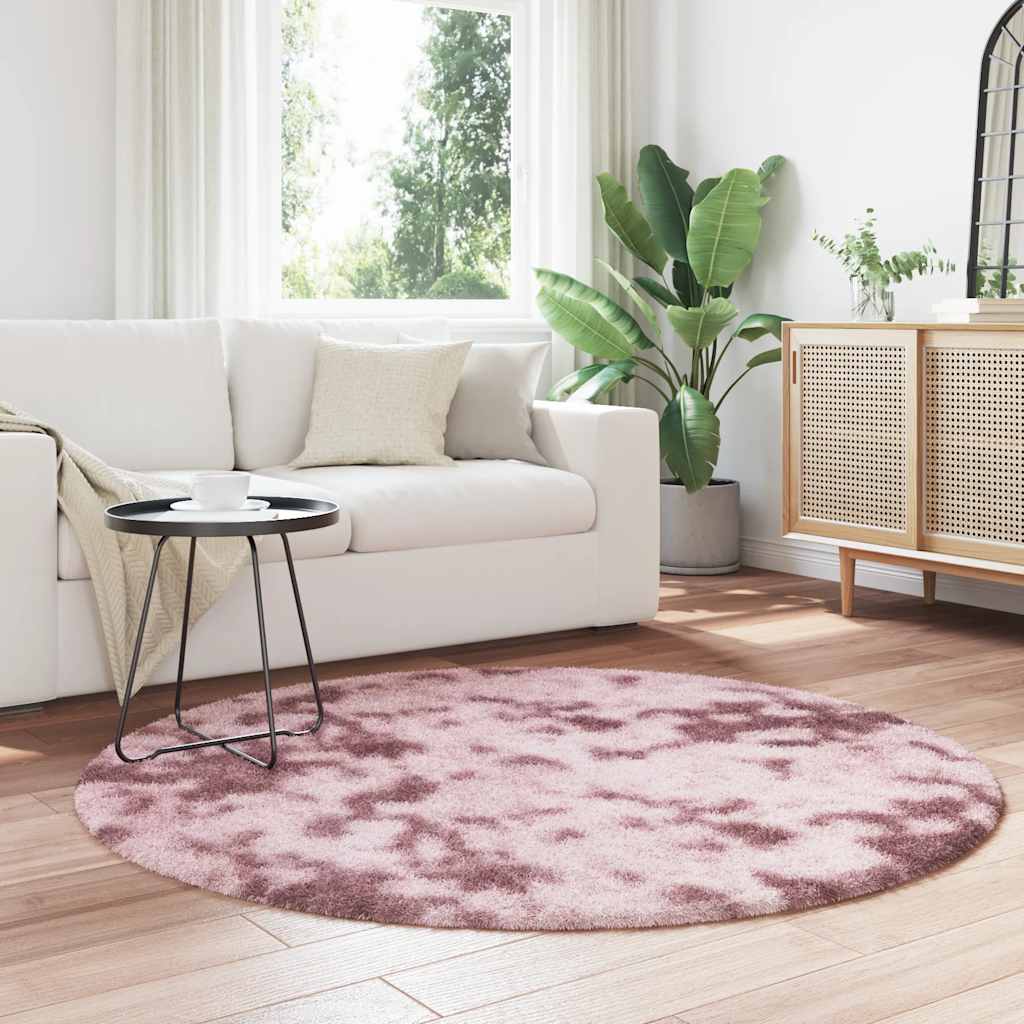 Vidaxx Hochflorteppich Navarra 160x160 cm Polyester Altrosa