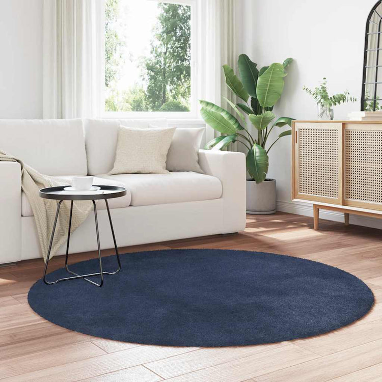 Vidaxx Hochflorteppich Navarra 160x160 cm Polyester Marineblau