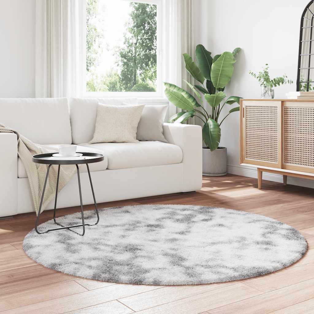 Vidaxx Hochflorteppich Navarra 160x160 cm Polyester Silbergrau