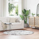 Vidaxx Hochflorteppich Navarra 160x160 cm Polyester Silbergrau