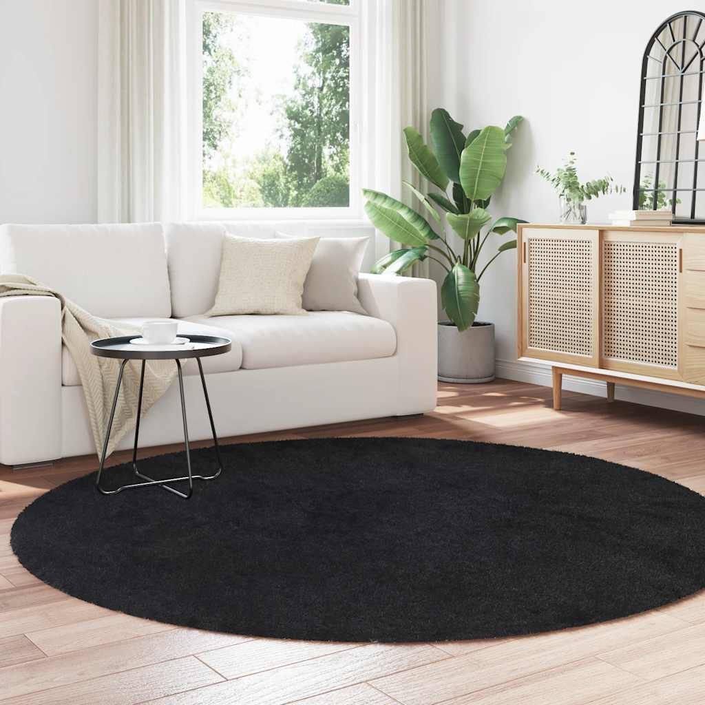 Vidaxx Hochflorteppich Navarra 200x200 cm Polyester schwarz