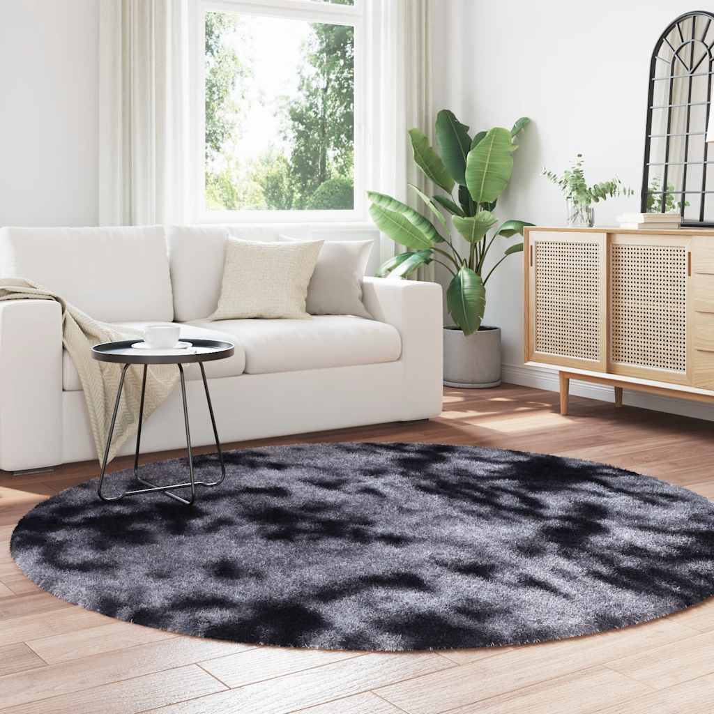 Vidaxx Hochflorteppich Navarra 200x200 cm Polyester dunkelgrau