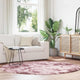 Vidaxx Hochflorteppich Navarra 200x200 cm Polyester Altrosa