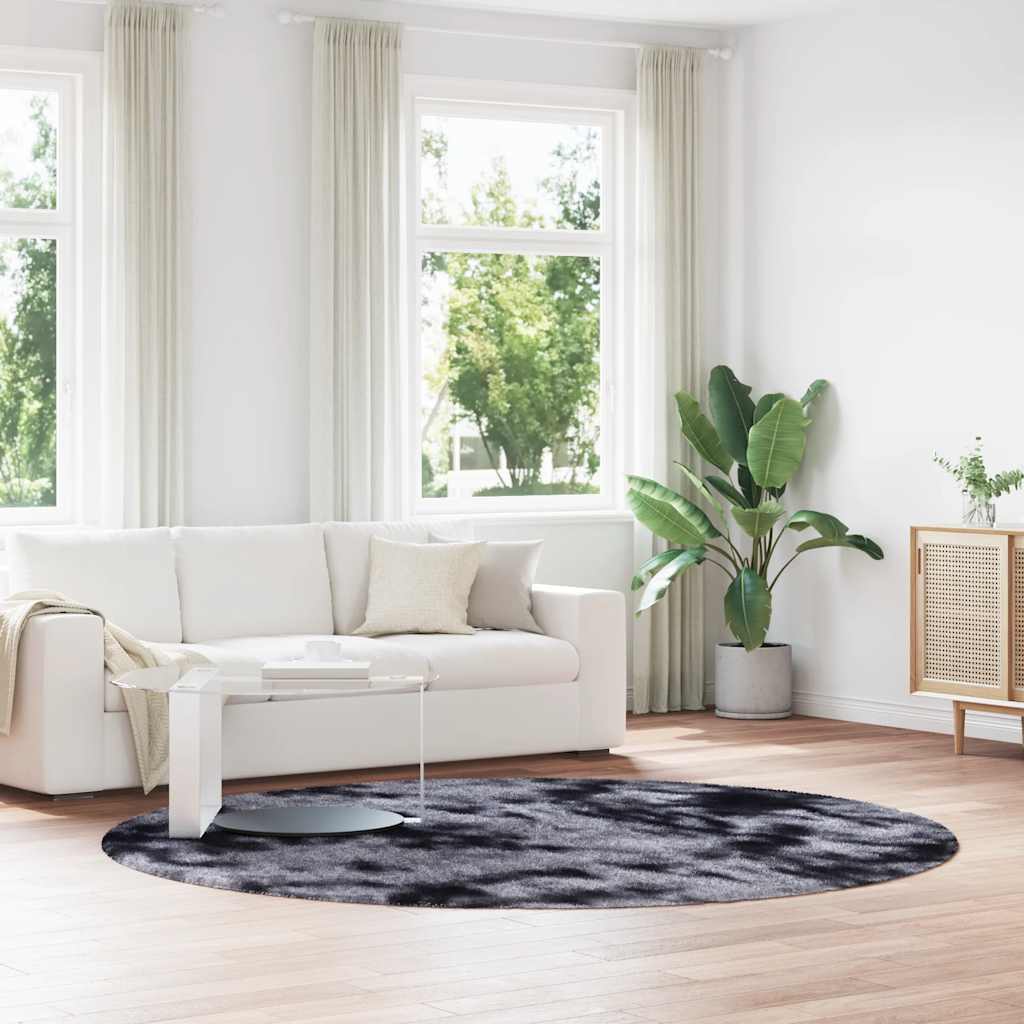 Vidaxx Hochflorteppich Navarra 240x240 cm Polyester dunkelgrau