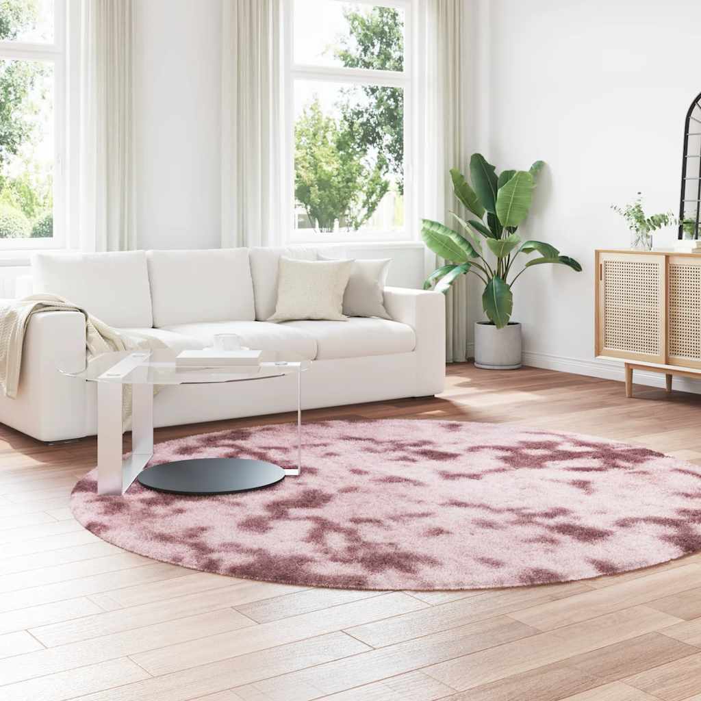 Vidaxx Hochflorteppich Navarra 240x240 cm Polyester Altrosa