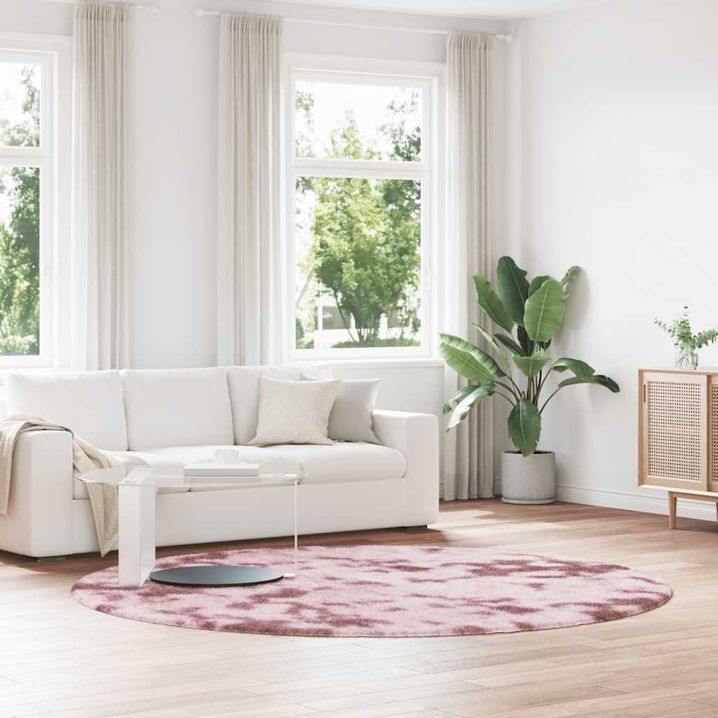 Vidaxx Hochflorteppich Navarra 240x240 cm Polyester Altrosa