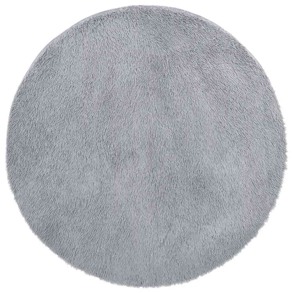 Vidaxx Hochflorteppich Navarra 240x240 cm Polyester hellgrau