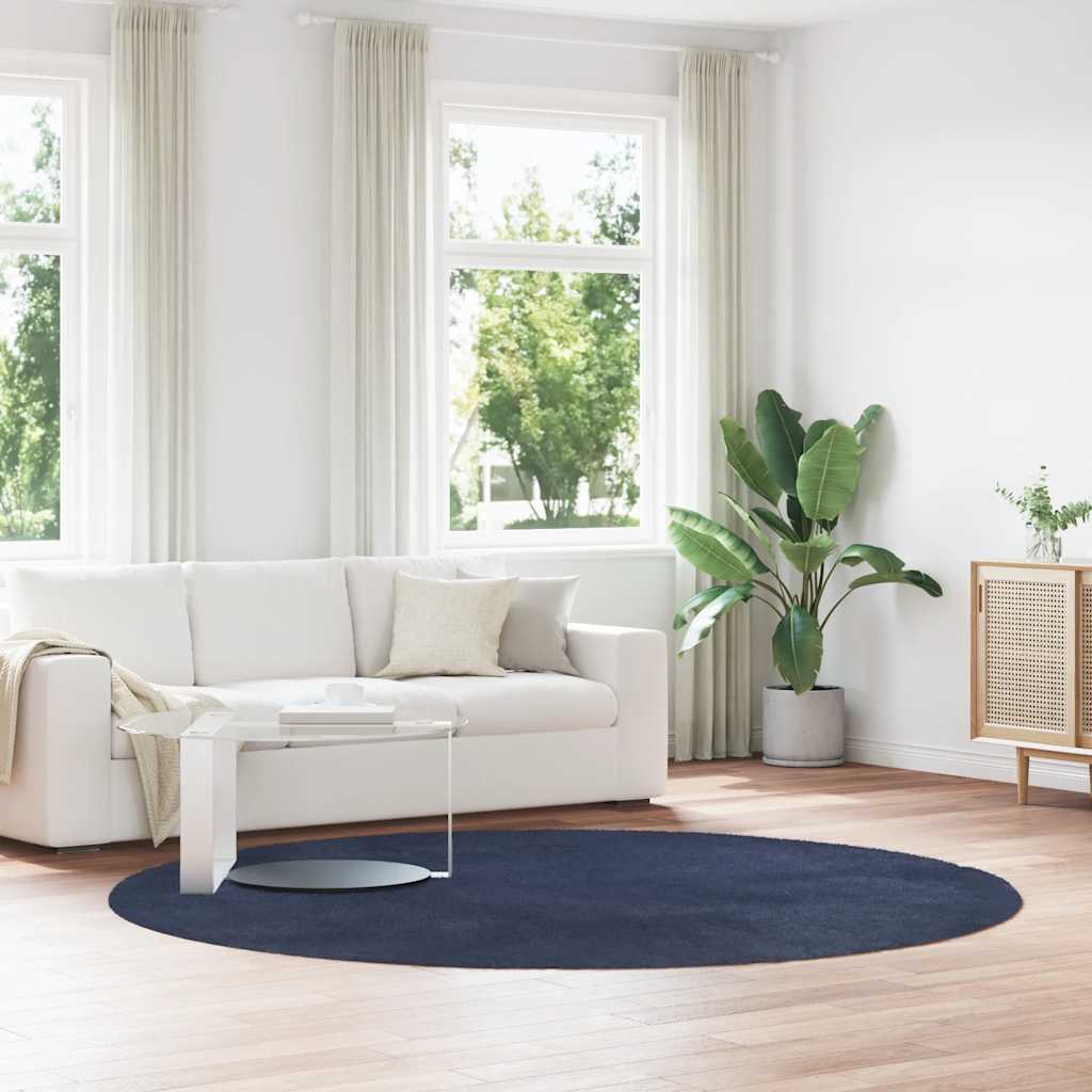 Vidaxx Hochflorteppich Navarra 240x240 cm Polyester Marineblau