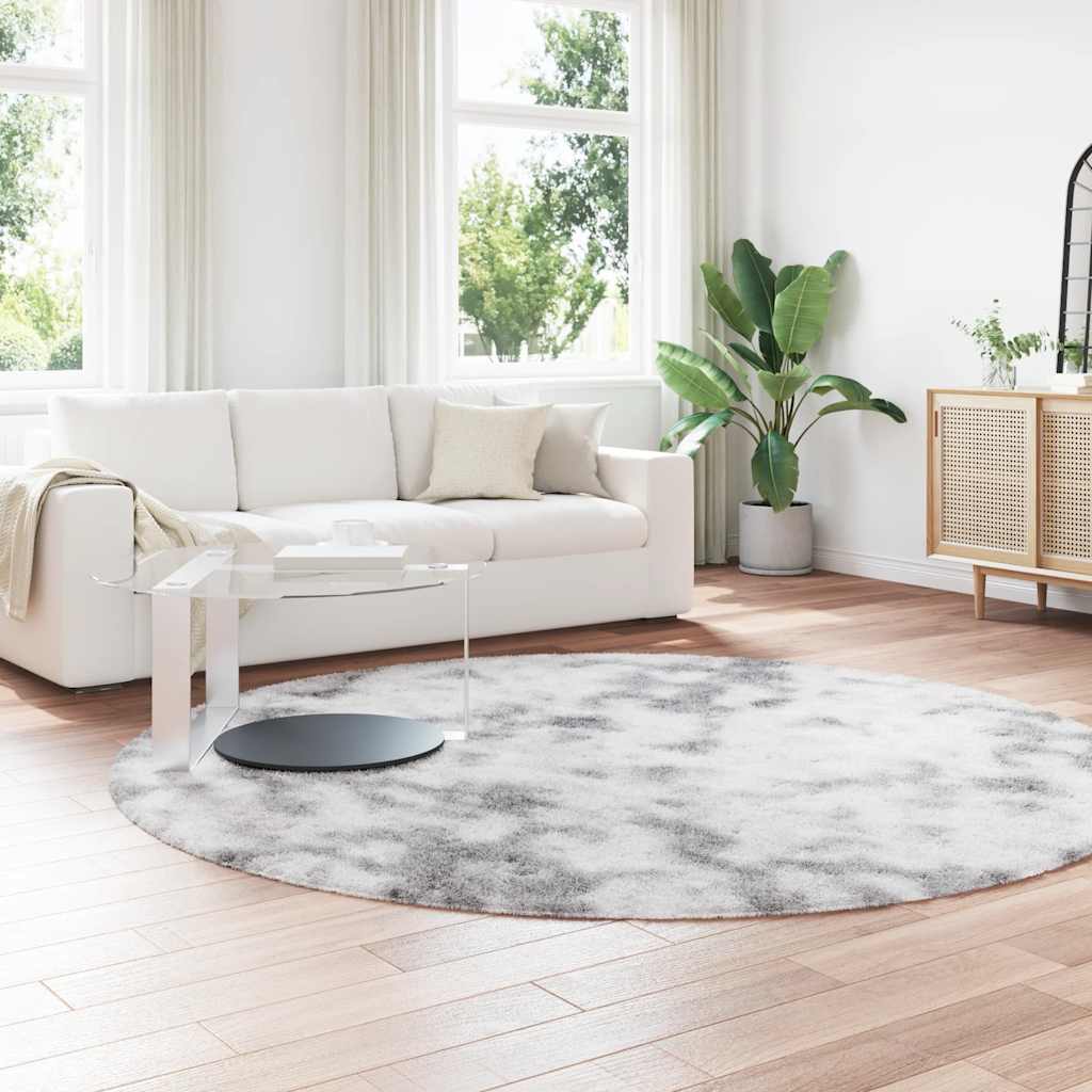 Vidaxx Hochflorteppich Navarra 240x240 cm Polyester Silbergrau