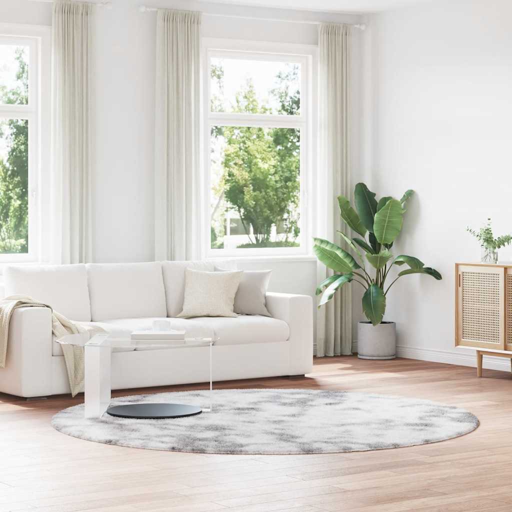 Vidaxx Hochflorteppich Navarra 240x240 cm Polyester Silbergrau