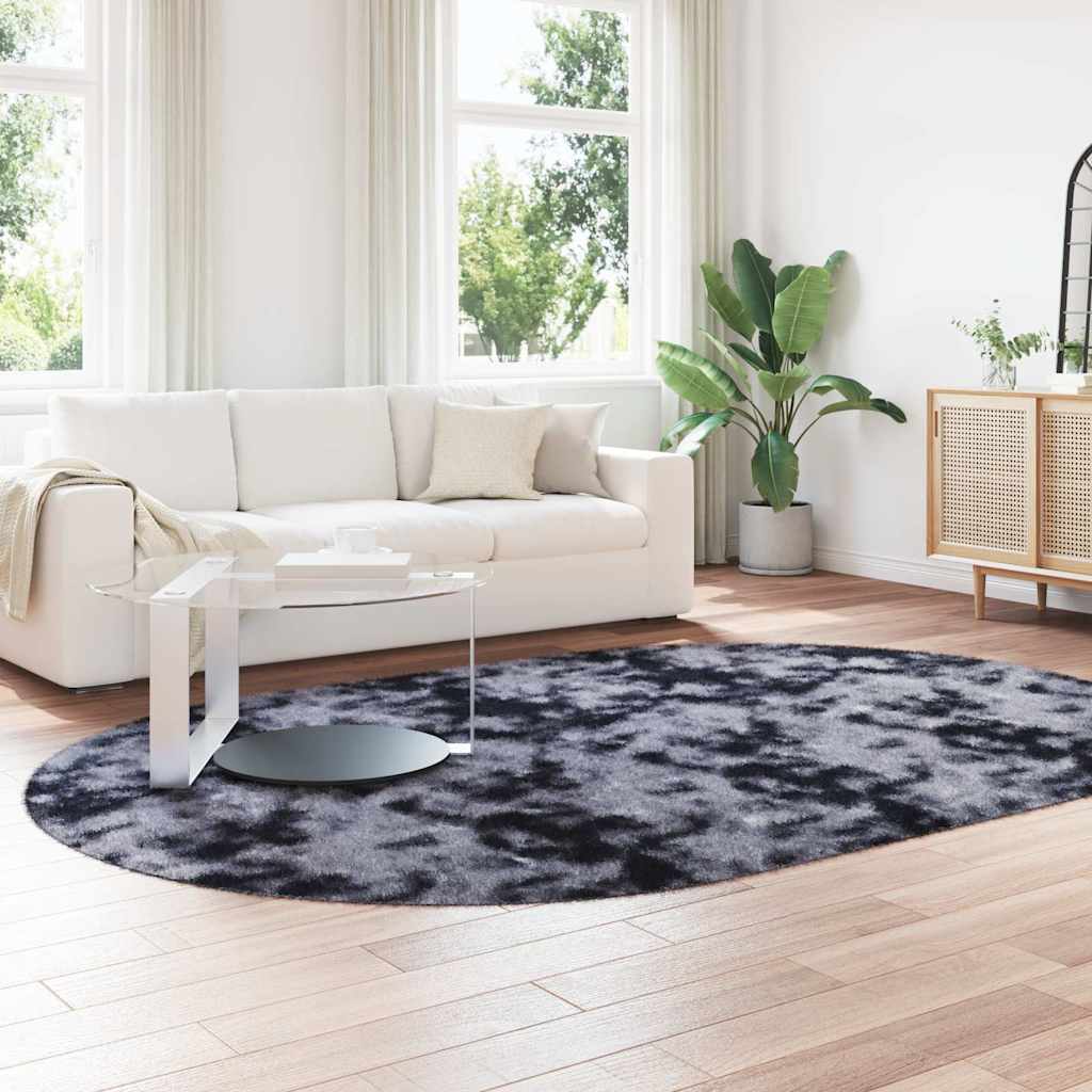 Vidaxx Hochflorteppich Navarra 300x200 cm Polyester dunkelgrau