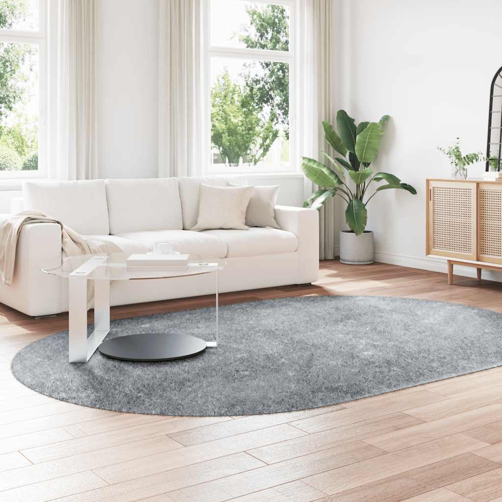 Vidaxx Hochflorteppich Navarra 300x200 cm Polyester hellgrau
