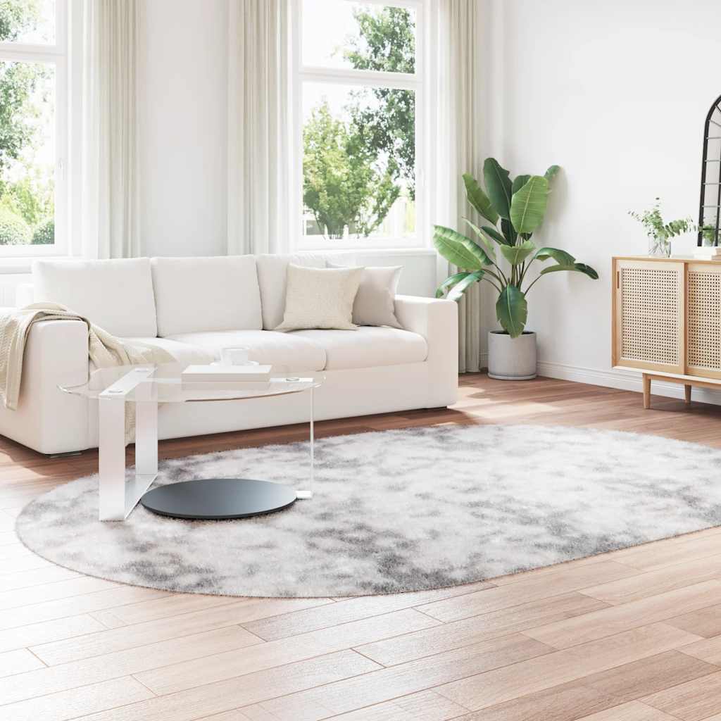 Vidaxx Hochflorteppich Navarra 300x200 cm Polyester Silbergrau