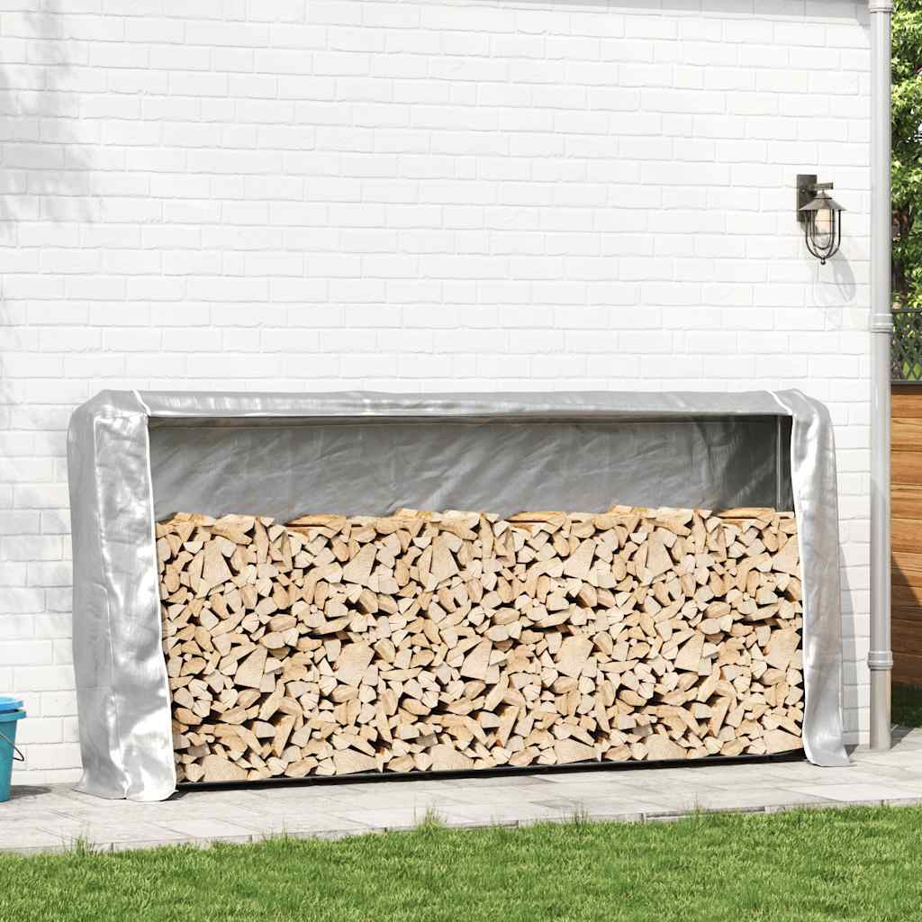Vidaxl -Kamin mit Regenabdeckung 300x25x150 cm verzinkter Stahl