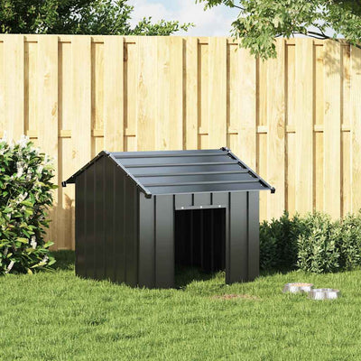 VIDAXL -Hundedach mit Dach 85x107x81 cm verzinkter Stahl