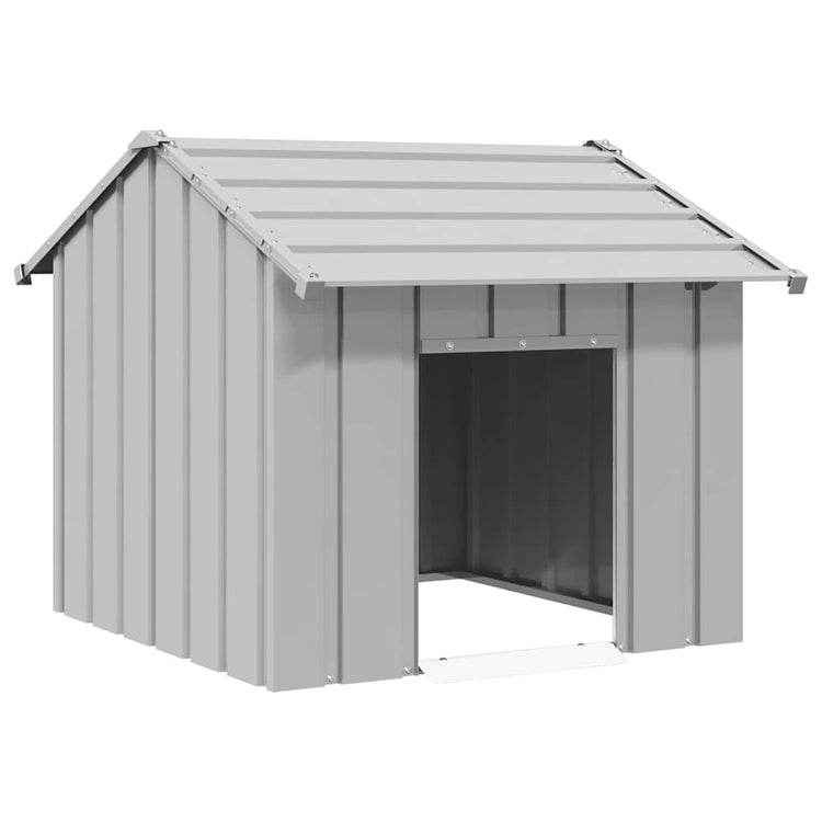 VIDAXL -Hundedach mit Dach 85x107x81 cm verzinkter Stahl