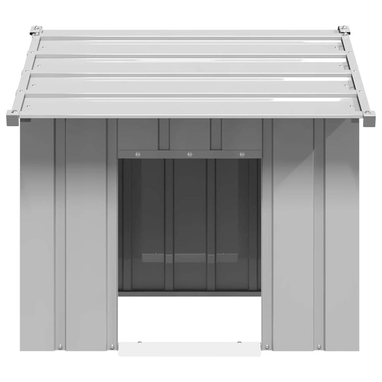 VIDAXL -Hundedach mit Dach 85x107x81 cm verzinkter Stahl