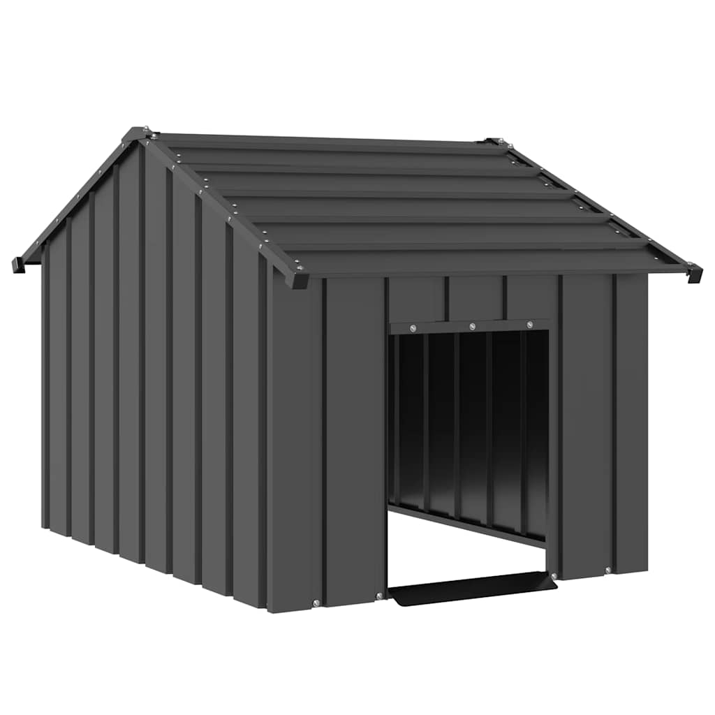 VIDAXL -Hundedach mit Dach 83x130x85 cm verzinkter Stahl