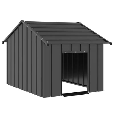 VIDAXL -Hundedach mit Dach 83x130x85 cm verzinkter Stahl