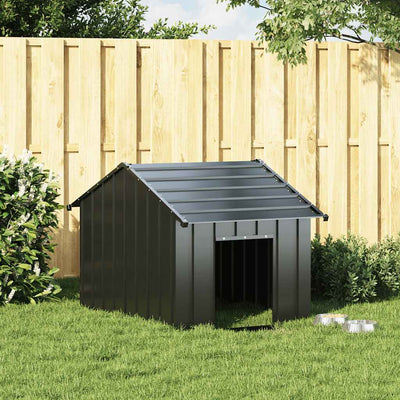 VIDAXL -Hundedach mit Dach 83x130x85 cm verzinkter Stahl