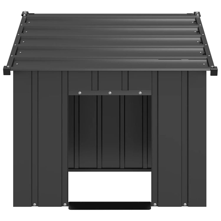 VIDAXL -Hundedach mit Dach 83x130x85 cm verzinkter Stahl