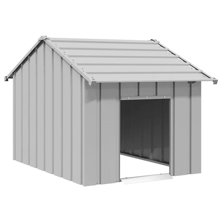 VIDAXL -Hundedach mit Dach 83x130x85 cm verzinkter Stahl