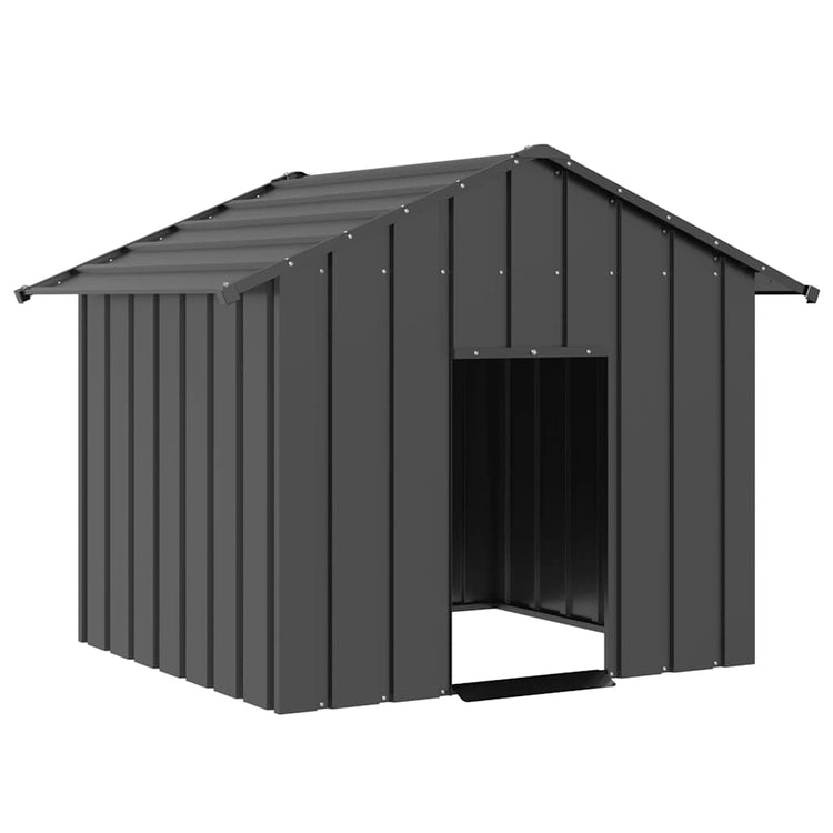 VIDAXL -Hundedach mit Dach 131x101x102 cm verzinkter Stahl