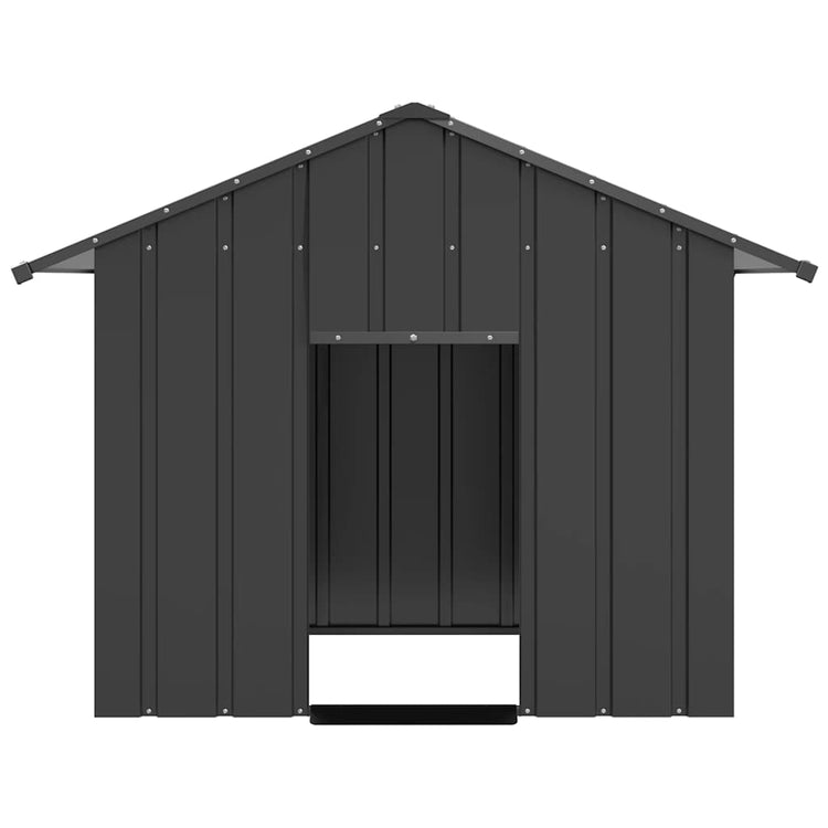 VIDAXL -Hundedach mit Dach 131x101x102 cm verzinkter Stahl