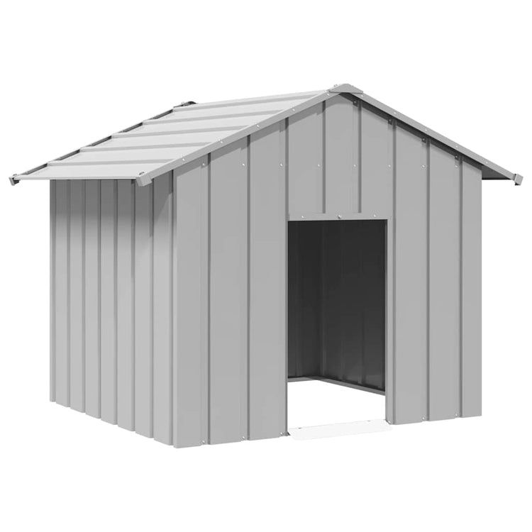 VIDAXL -Hundedach mit Dach 131x101x102 cm verzinkter Stahl