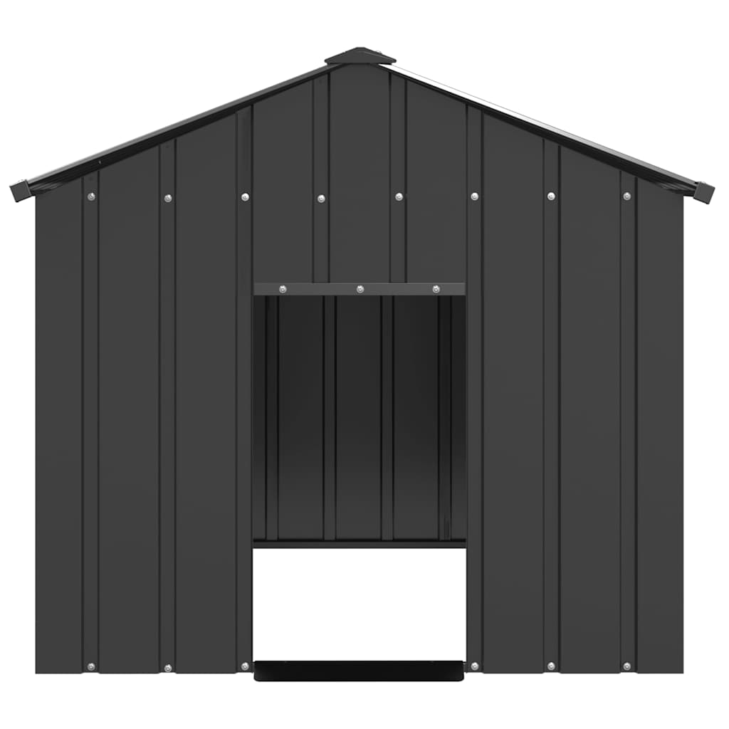 VIDAXL -Hundedach mit Dach 113x153x101 cm verzinkter Stahl