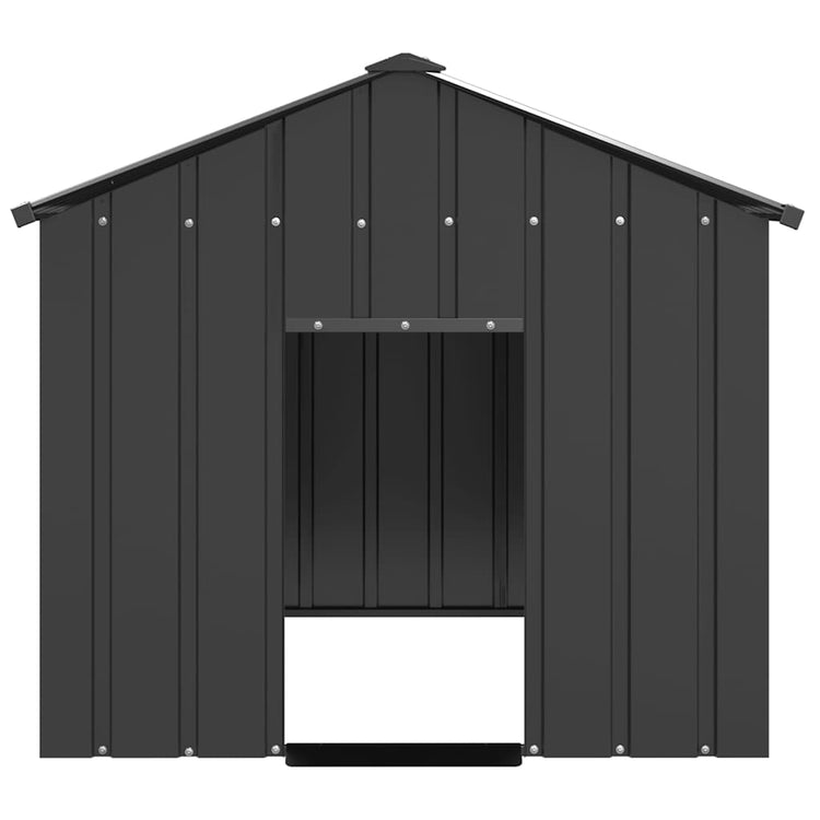 VIDAXL -Hundedach mit Dach 113x153x101 cm verzinkter Stahl
