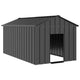 Vidaxl Hundedach mit Dach 114x202x101 cm verzinkter Stahl