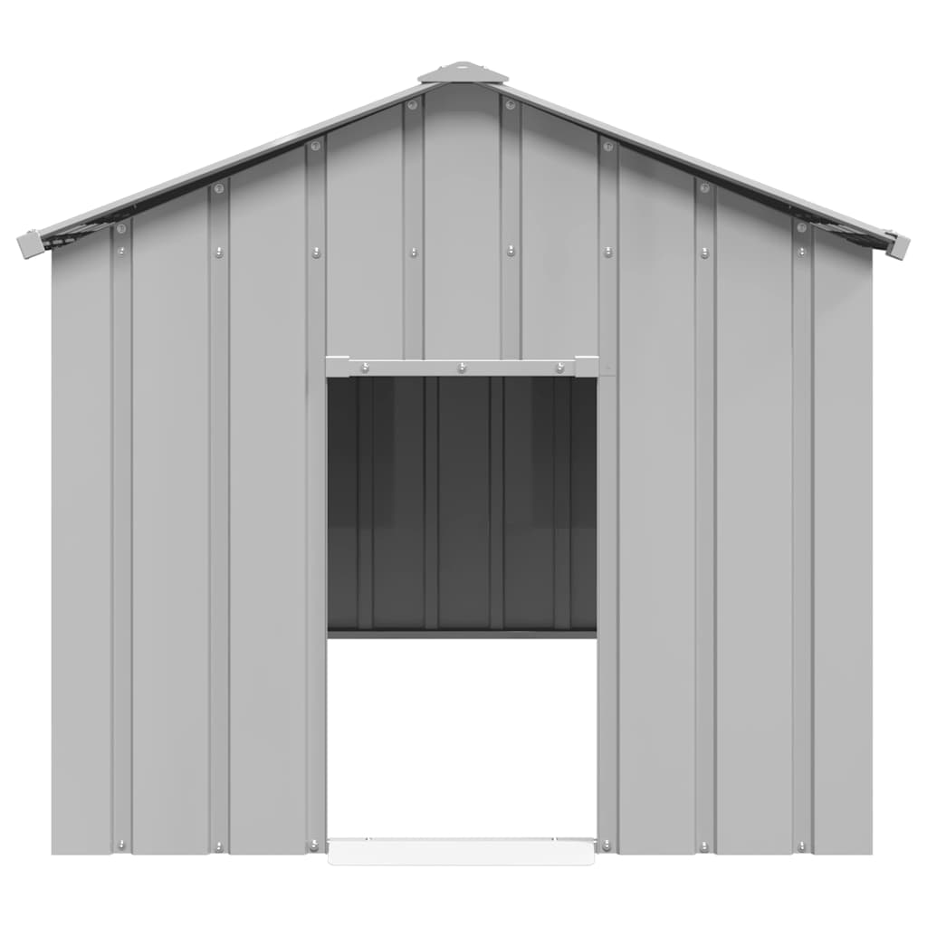 Vidaxl Hundedach mit Dach 114x202x101 cm verzinkter Stahl