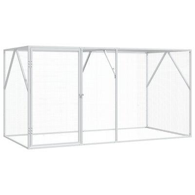 Vidaxl Vogelkäfig Anthrazit 208 x 102 x 108 cm verzinkter Stahl