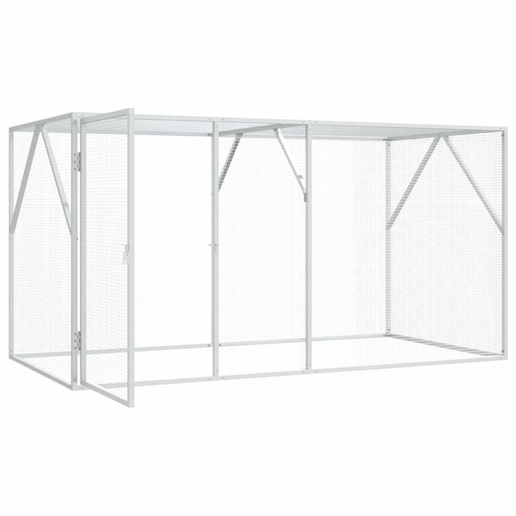 Vidaxl Vogelkäfig Anthrazit 208 x 102 x 108 cm verzinkter Stahl