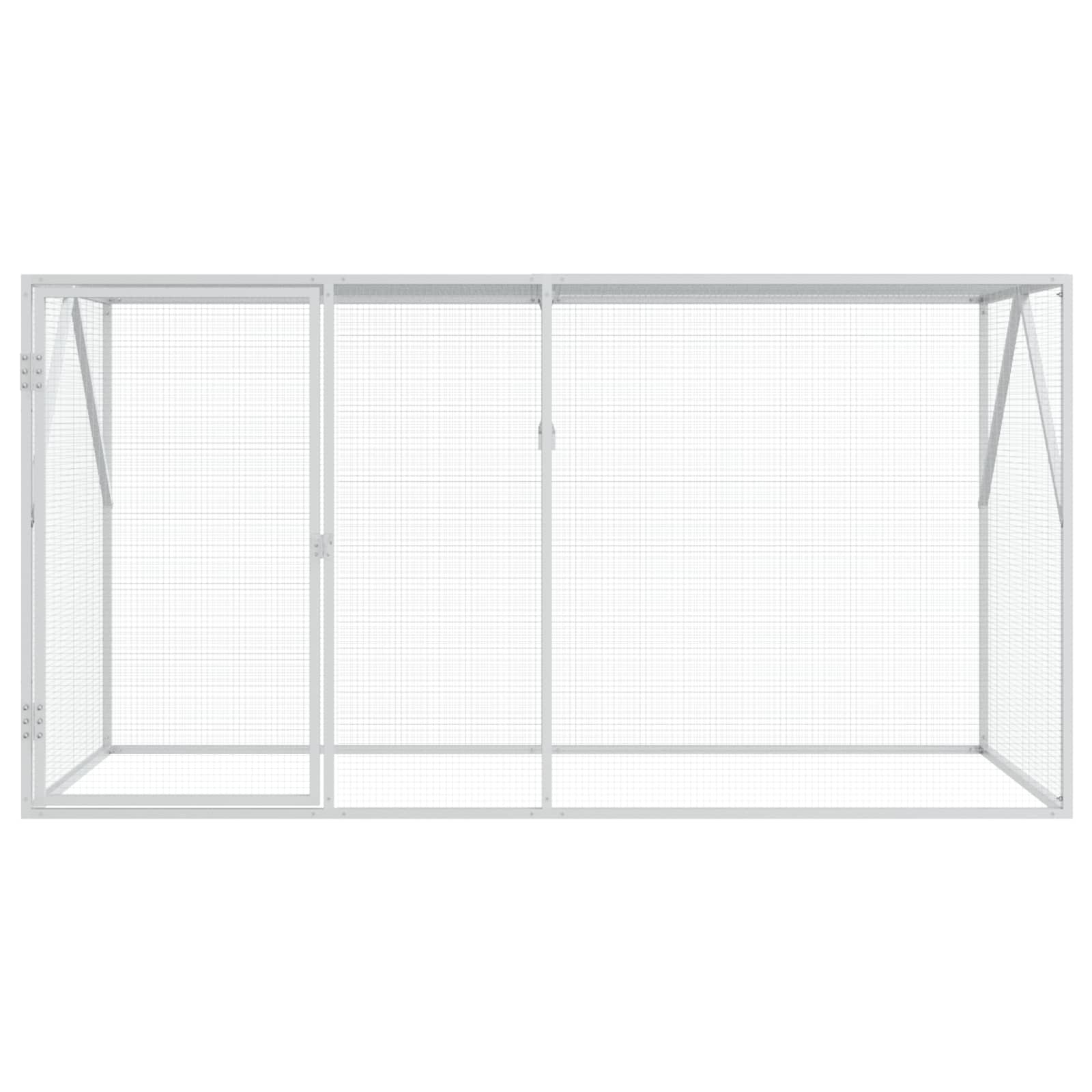 Vidaxl Vogelkäfig Anthrazit 208 x 102 x 108 cm verzinkter Stahl