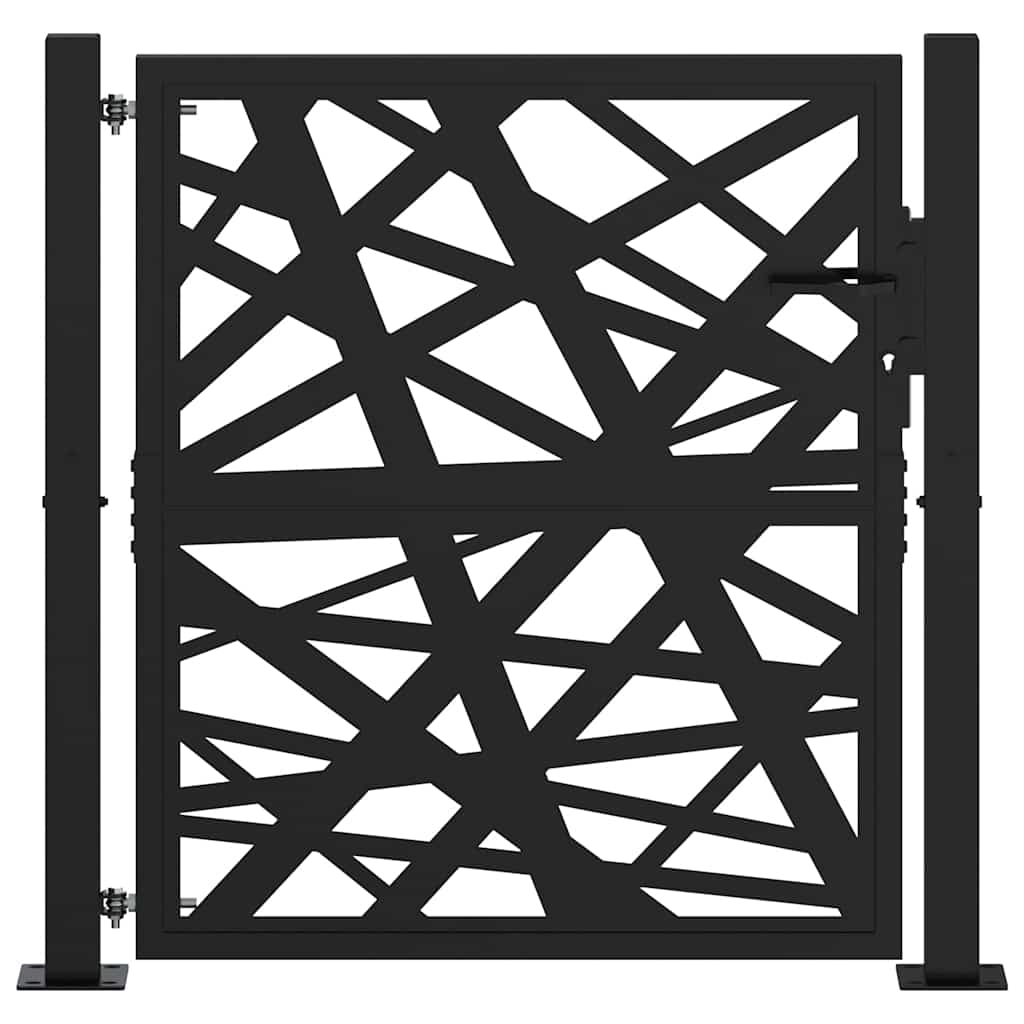 Vidaxxl Tor mit Beleuchtung Design 100x100 cm Stahl schwarz